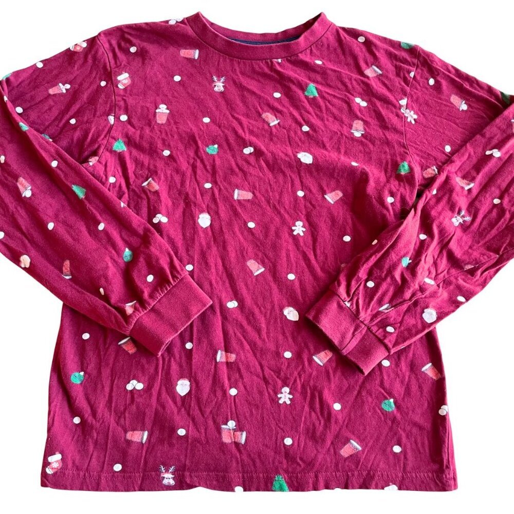 Eighty Eight Christmas Beer Pong Long Sleeve 100% Cotton‎ T-Shirt - Size Small